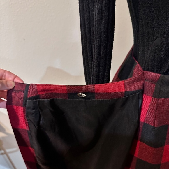 Bufalo Plaid Red & Black Wool Wrap Skirt by Coldwater Creek - size 6 - Picture 12 of 15